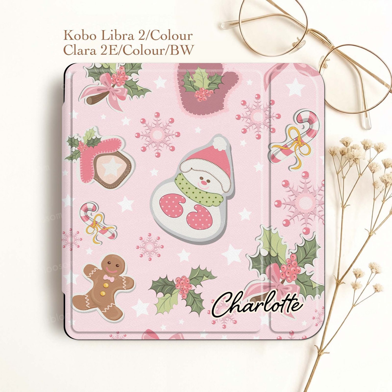 Pink Sugarplum Fairy Christmas Kobo Case