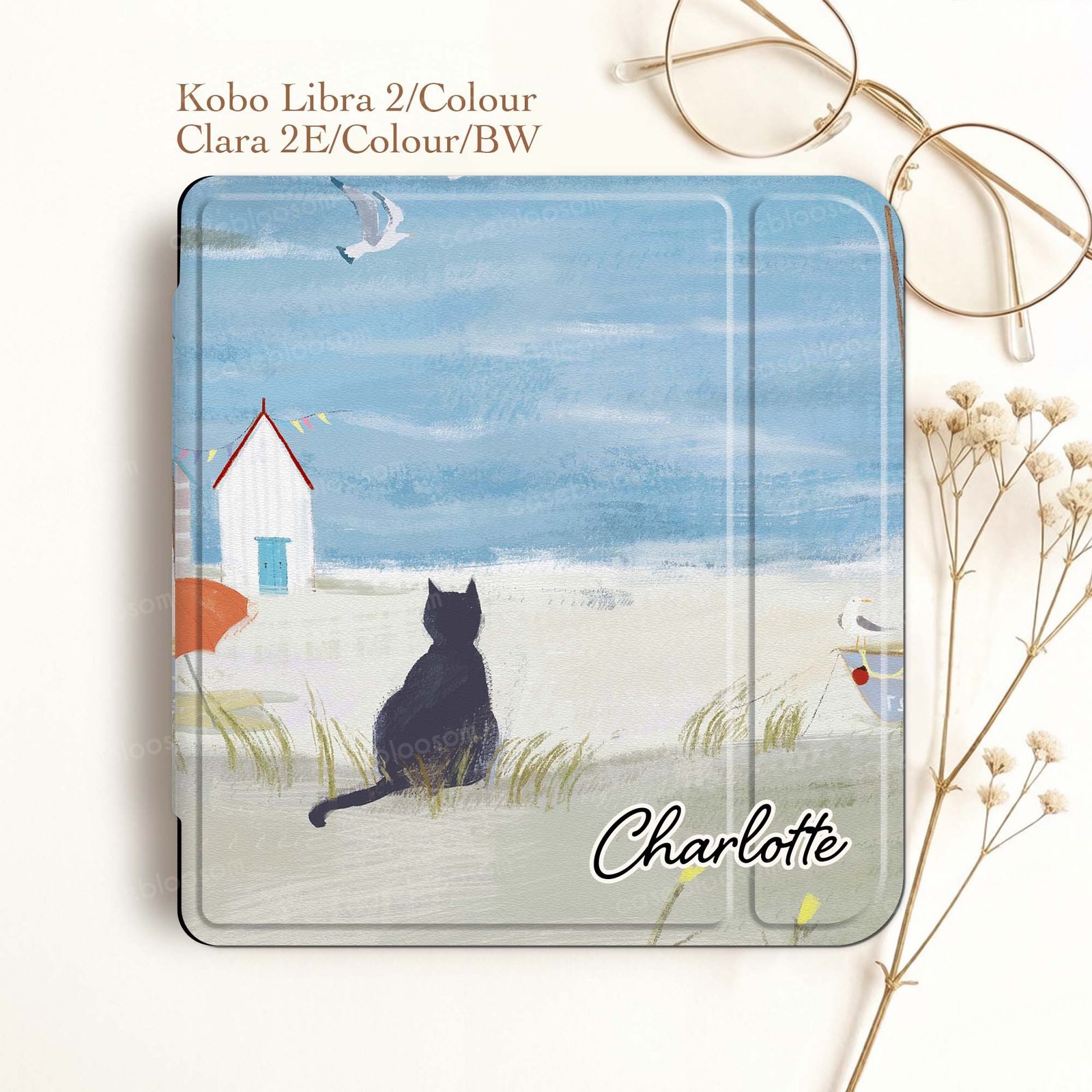 Seaside Cat Kobo Case