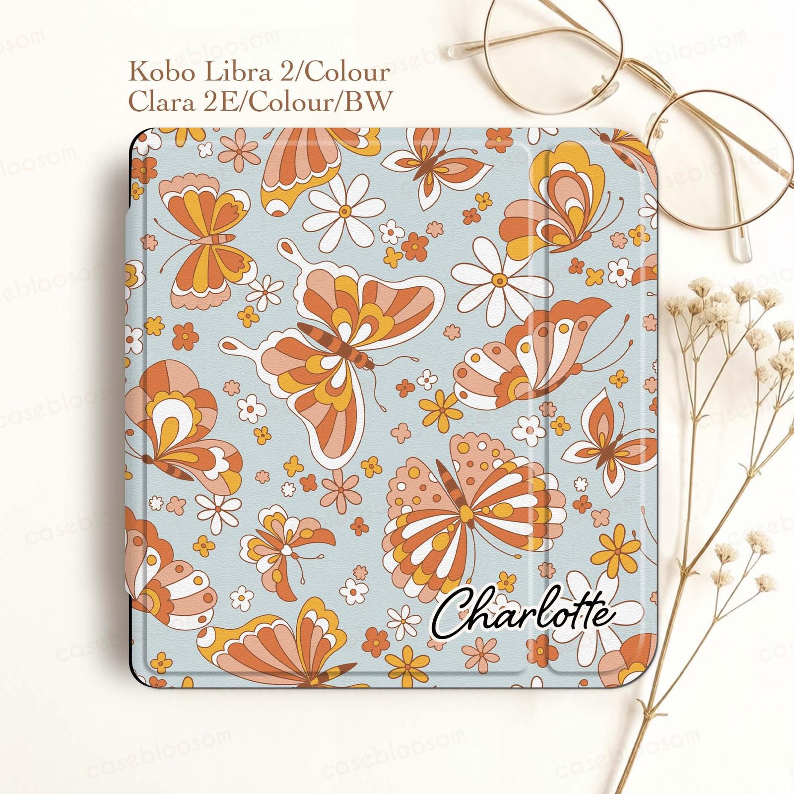 Peach Flutter Kobo Case