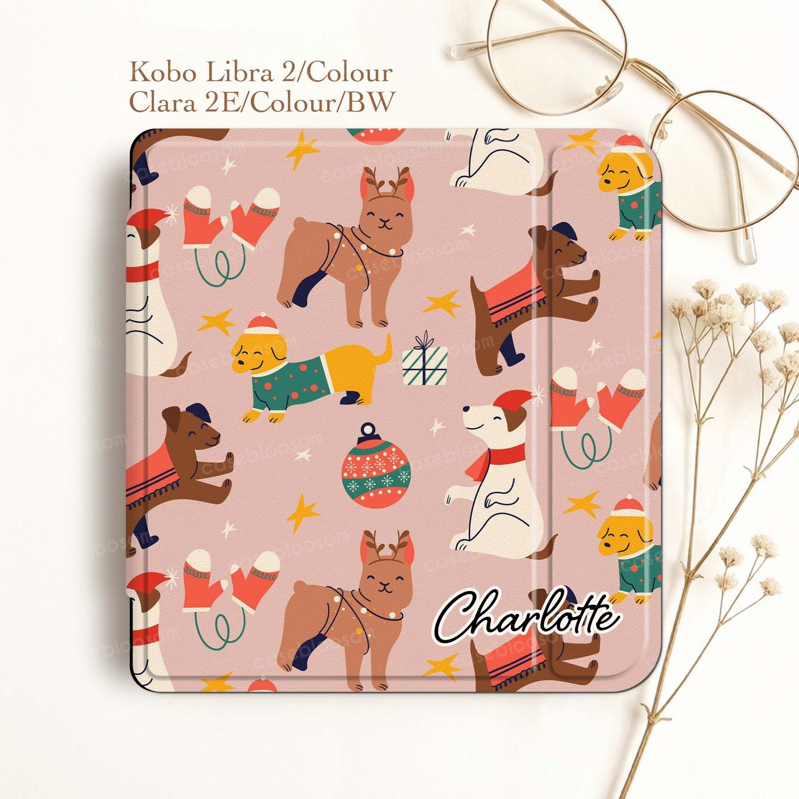 Santa Paws Christmas Dogs Kobo Case